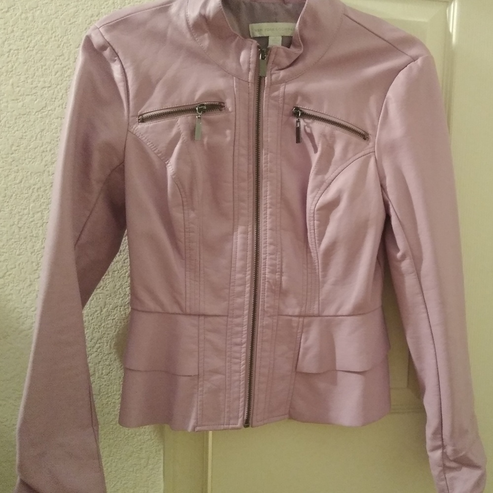 Periwinkle pleather jacket